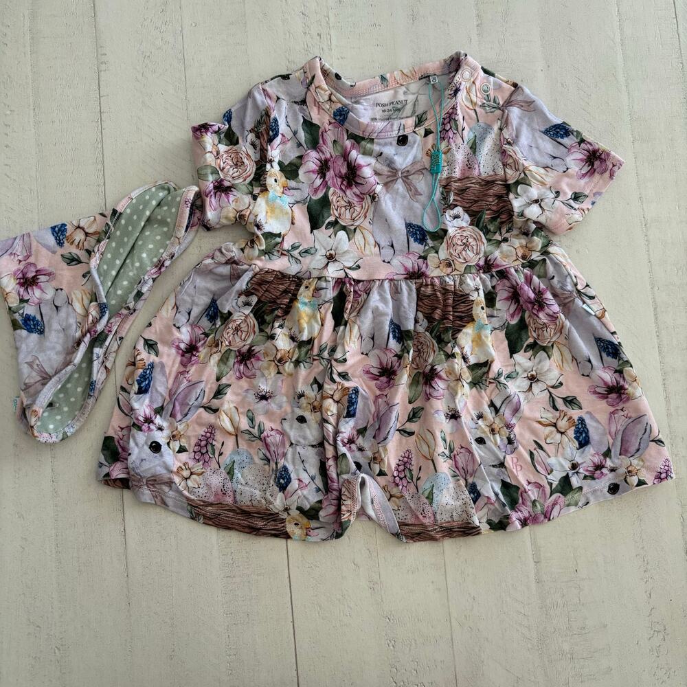 Posh Peanut Hazel Peplum Top with Lovey NWOT 18-24 months